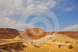 The desert at coast of the Dead Sea