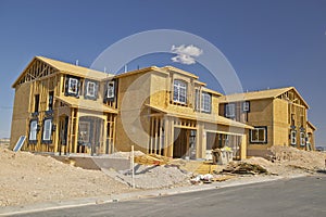 Desert construction of new homes in Clark County, Las Vegas, NV photo