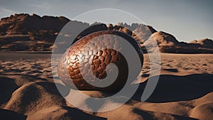 in the desert _The dinosaur egg was a phony. It pretended to be real and cool and badass,