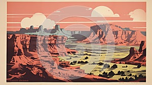 Desert Dreams: A Vibrant Travel Poster Of Canyonlands National Park