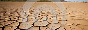 Desert or Dried Cracked Mud, clay soil texture. Global Warming and Climate Change Concept