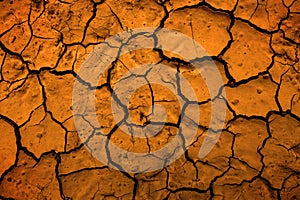 Desert Dried Mud Parched Dirt Earth Representing Climate Change