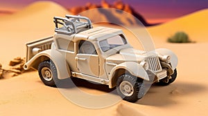 Desert Dune-buggy Toy Car Miniature For Tabletop Wargaming