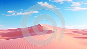 Desert Dune cliff sand landscape with clean blue sky. Minimal Desert natural background. Scene of Dry land Sand, dusty road