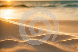 Desert Dunes in Golden Sunset Light