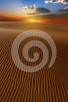 Desert dunes sand in Maspalomas Gran Canaria