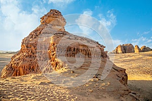 Desert erosion formations near Al Ula, Saudi Arabia photo