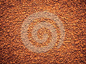 Desert of granulation soluble coffee