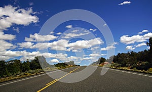 Desert highway with horizon