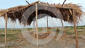 desert hut in summer punjab village