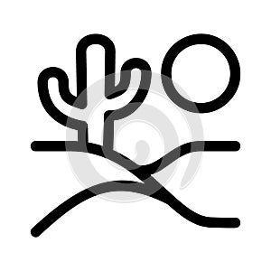 Desert icon or logo isolated sign symbol vector illustration