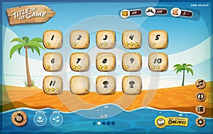 Desert Island Game User Interface Design For Table