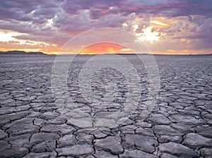 Desert Lakebed Sunset