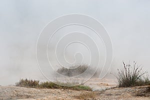 Desert land near the Hot Spring Rupite, Bulgaria