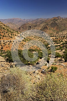 Desert landscape in Antiatlas Mountains
