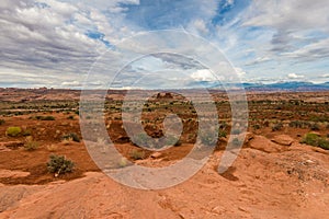 Desert landscape in Arches National Park