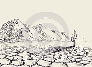 Desert landscape, arid environment