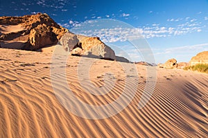 Desert landscape background global warming concept