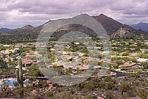 Desert landscape community Scottsdale,AZ,USA