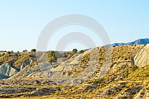 Desert landscape due to climate change