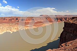 Glen Canyon National Recreation Area, Southwest Desert Landscape from Hite Overlook at the Eastern End of Lake Powell, Utah, USA photo