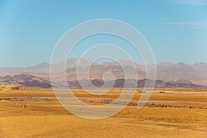 Desert landscape of national park Ras Mohammed, Sinai, Egypt