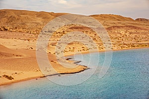 Desert landscape of national park Ras Mohammed, Sinai, Egypt