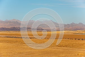 Desert landscape of national park Ras Mohammed, Sinai, Egypt