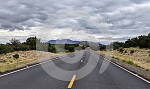 Desert landscape of New Mexico on a cloudy day