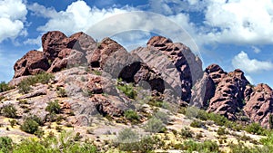 Desert landscape of red rocks near Phoenix, Arizona