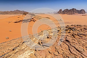 Desert landscape in Southern Jordan, Wadi Rum, Jordan, Middle East