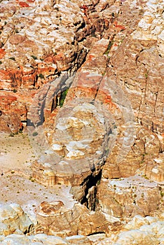 Desert landscape surrounding Petra