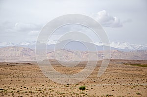Desert landscapes in Morocco, desolate lands with paths that lead to remote and unexplored corners