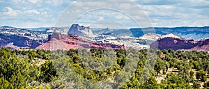 Desert landscapes utah with sandy mountains