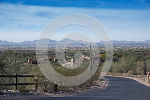 Desert life in Scottsdale,Az with view looking at Pheonix