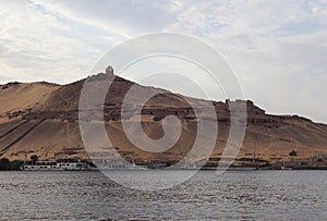 The desert in luxor, Egypt at sunset