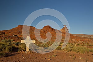 Desert With Memorial Cross
