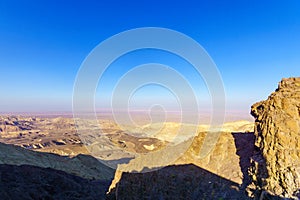 Desert mountain landscape, and the Arabah valley, near Petra