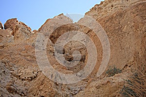 Desert Mountain Landscape in Ein Gedi photo