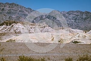 Desert and mountain landscape of Panamint Mountain range in Death Valley National Park