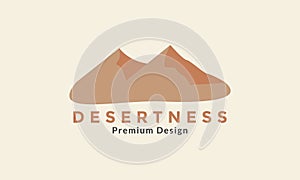 Desert mountain modern logo symbol icon vector graphic design illustration