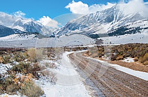 Desert Mountain Road in Winter