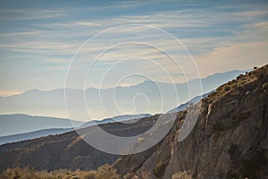 Desert and mountain terrain