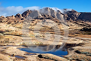 Desert mountains Bektau-Ata in Kazakhstan