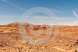 Desert with mountains. Sinai, Egypt