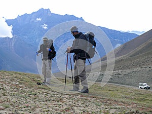 Desert in Muktinath valley, Nepal