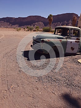 Desert Namibia car old rusty