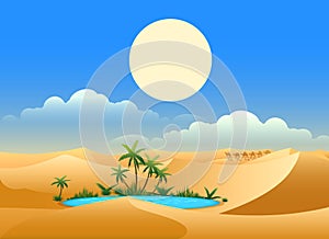 Desert oasis background photo
