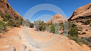 Desert off road recreation 4x4 UTV ride beautiful valley POV