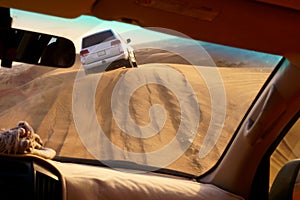 desert offroad tour at sunset